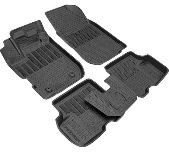 Салонный полиуретановый коврик REZKON для Renault Logan 18-Н.В. черный 0529015300 1