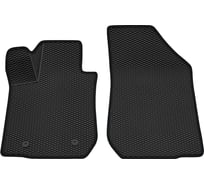Салонный коврик REZKON 3D EVA Ромб передний ряд, резиновый, черный, для LADA Largus 12-21, черный кант 9539020101