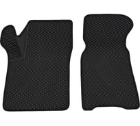 Салонный коврик REZKON 3D EVA Ромб передний ряд, резиновый, черный, для LADA Niva Travel-Chevrolet Niva, черный кант 9539040101