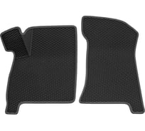 Салонный коврик REZKON 3D EVA Ромб передний ряд, резиновый, черный, для LADA Priora 2170-2172, серый кант 9539025102