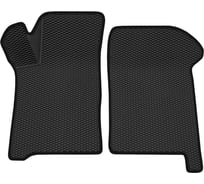 Салонный коврик REZKON 3D EVA Ромб передний ряд, резиновый, черный, для LADA Samara 2108-2115, черный кант 9539010101
