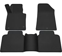 Салонные коврики REZKON 3D EVA Ромб резиновые, черные, для Kia Optima 16-Н.В., черный кант 9221015201