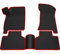 Салонные коврики REZKON 3D EVA Ромб резиновые, черные, для LADA Priora 2170-2171-2172, красный кант 9239025104