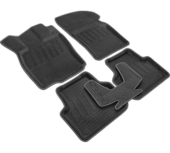Салонные коврики REZKON 3D Evaplast ворсовые, черные, для Volkswagen Golf VII 12-20 4535005200 1