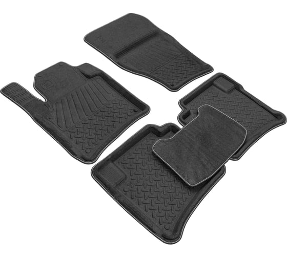 Салонные коврики REZKON 3D Evaplast ворсовые, черные, для Volkswagen Touareg 10-18 4535030200 1