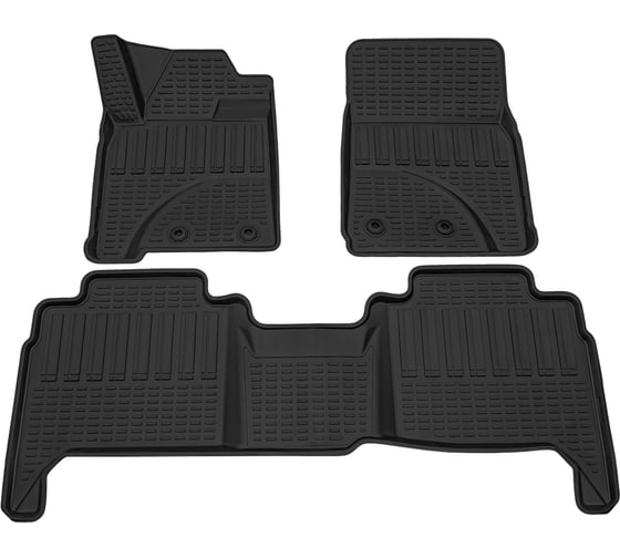 Салонный полиуретановый коврик REZKON для Toyota Land Cruiser 200, 15-21 черный 0534025200