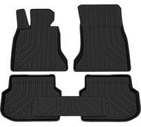 Салонный резиновый коврик REZKON для BMW 5 series F10 11-18 Ser.S черный 1010010200