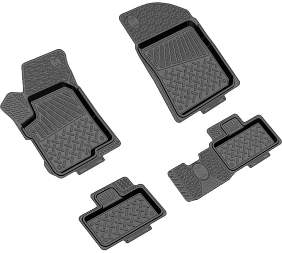 Салонный резиновый коврик REZKON для Chery Indis 11-16 черный 1011015100