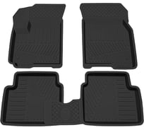 Салонный резиновый коврик REZKON для Chevrolet Aveo 03-12 черный 1012005100