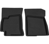 Салонный резиновый коврик REZKON для Chevrolet Lanos 96-09 передний ряд сидений, черный 1512030100