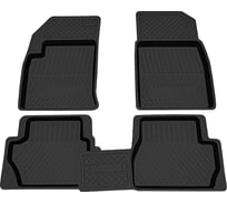 Салонный резиновый коврик REZKON для Ford Fusion 02-12 черный 1016015100