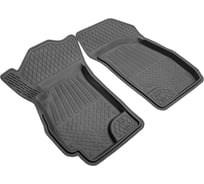 Салонный резиновый коврик REZKON для Hyundai Accent 01-10 передний ряд сидений, черный 1520010100