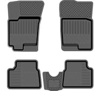 Салонный резиновый коврик REZKON для Hyundai Getz 03-10 черный 1020020100