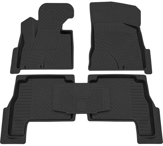 Салонный резиновый коврик REZKON для Hyundai Santa Fe II 06-13 черный 1020045300 1
