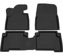 Салонный резиновый коврик REZKON для Hyundai Santa Fe III 13-18 черный 1020045400