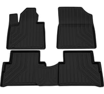 Салонный резиновый коврик REZKON для Hyundai Santa Fe IV FL 21-Н.В. Ser.S черный 1020045550