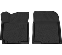 Салонный резиновый коврик REZKON для Hyundai Solaris 10-17 передний ряд сидений, черный 1520050100