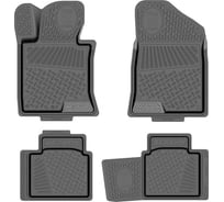 Салонный резиновый коврик REZKON для Hyundai Sonata i-45 10-18 черный 1020055200