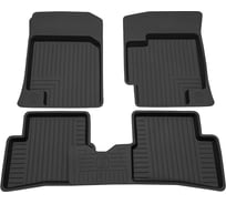 Салонный резиновый коврик REZKON для Kia Rio 05-11 черный 1021020100