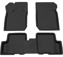 Салонный резиновый коврик REZKON для LADA Largus 12-21 5-ти местный, черный 1039020200