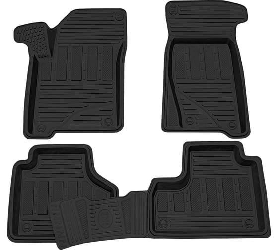 Салонный резиновый коврик REZKON для LADA Niva Travel-Chevrolet Niva Comfort черный 1039040300 1