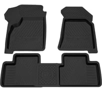 Салонный резиновый коврик REZKON для LADA Priora 2170-2171-2172 Premium черный 1039025400