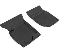 Салонный резиновый коврик REZKON для Mitsubishi Lancer IX 03-08 передний ряд сидений, черный 1524010100