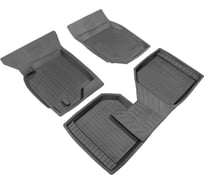 Салонный резиновый коврик REZKON для Mitsubishi Lancer IX 03-08 черный 1024010100