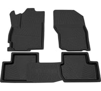 Салонный резиновый коврик REZKON для Mitsubishi Lancer Х 07-15 черный 1024010200