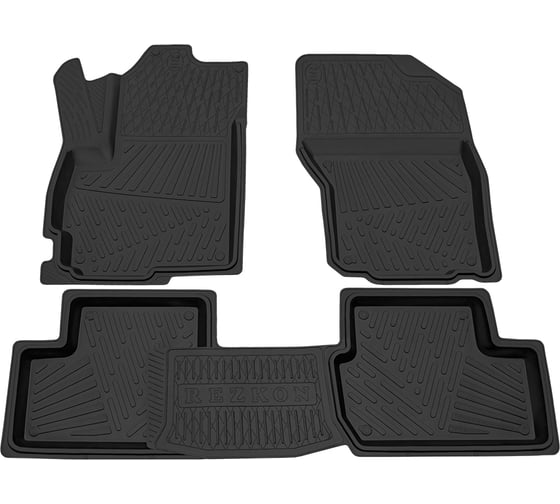 Салонный резиновый коврик REZKON для Mitsubishi Lancer Х 07-15 черный 1024010200 1