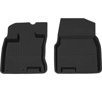 Салонный резиновый коврик REZKON для Nissan Qashqai 07-14 передний ряд сидений, черный 1525020100