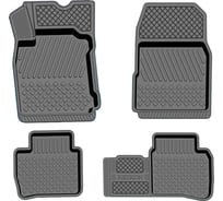 Салонный резиновый коврик REZKON для Nissan Tiida 07-14 черный 1025030100