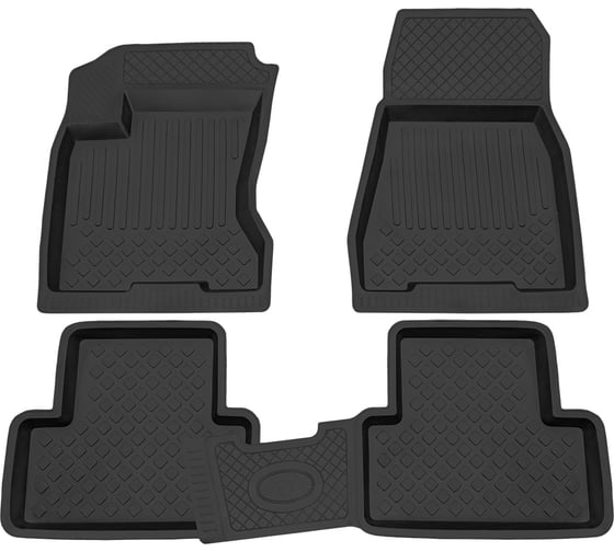 Салонный резиновый коврик REZKON для Nissan X-Trail 07-15 черный 1025035100 1