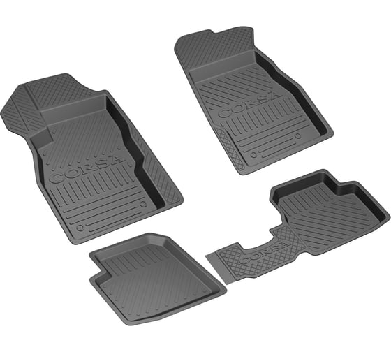 Салонный резиновый коврик REZKON для Opel Corsa 06-14 черный 1026015100 1