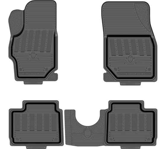 Салонный резиновый коврик REZKON для Peugeot 3008 11-16 черный 1027010100 1