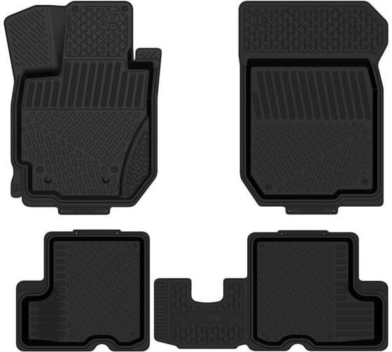 Салонный резиновый коврик REZKON для Renault Duster 4x4 12-15 черный 1029050300 1