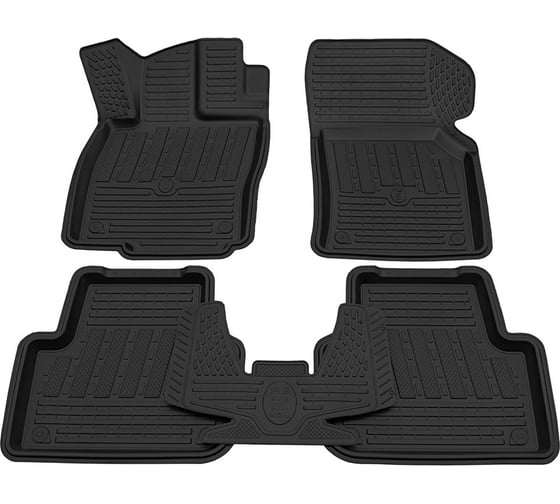 Салонный резиновый коврик REZKON черный для Skoda Octavia A7 13-20 1030010200 1