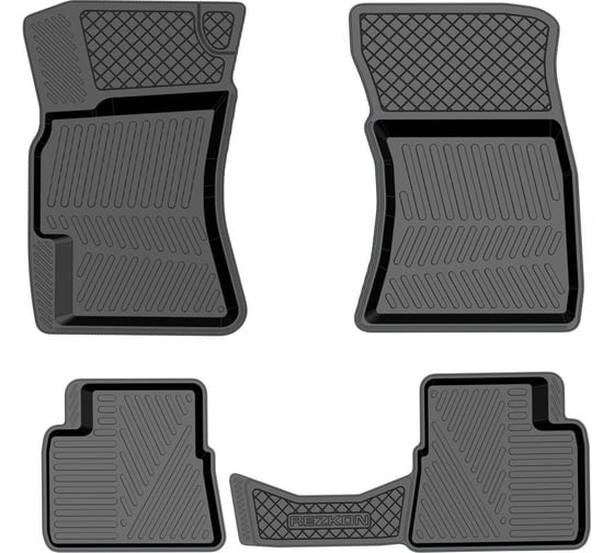 Салонный резиновый коврик REZKON черный для Subaru Impreza 07-11 1032010100 1