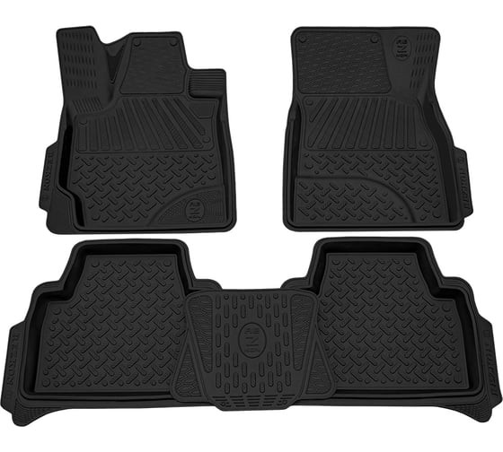 Салонный резиновый коврик REZKON черный для Toyota Land Cruiser Prado 150 09-17 1034030200 1