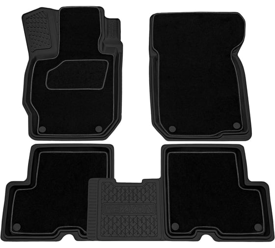 Салонный резиновый коврик REZKON Transformer черный для Nissan Almera ВАЗ 13-18 3025005200 1
