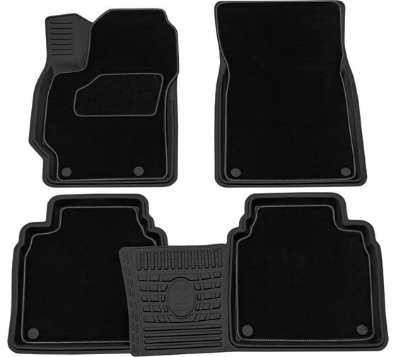 Салонный резиновый коврик REZKON Transformer черный для Toyota Camry 11-18 3034010200