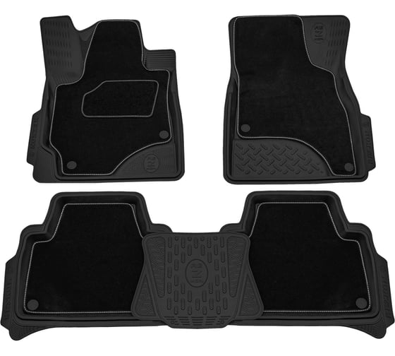 Салонный резиновый коврик REZKON Transformer черный для Toyota Land Cruiser 200 07-15 3034025100 1