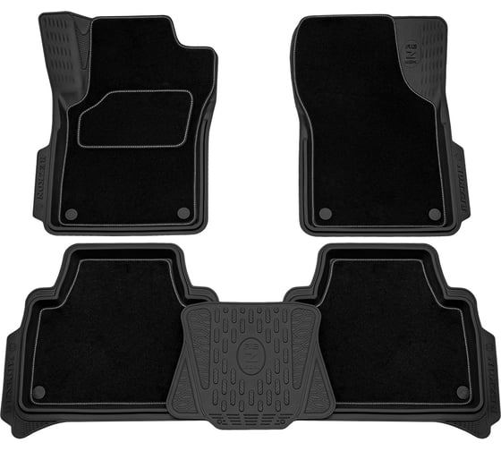 Салонный резиновый коврик REZKON Transformer черный для Toyota Land Cruiser Prado 150 09-17 3034030200