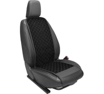 Универсальная накидка REZKON узкая, алькантара, черный, серый ромб, передний ряд сидений 8103201120