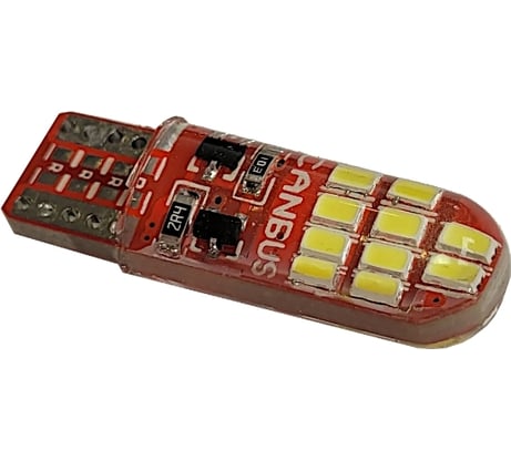 Светодиод Nord-Yada 12V T10 W5W 20x3014SMD c обманкой белый, 2 шт 908826