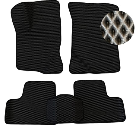 Автоковрики ЕВА NISSAN PRIMERA P11 пр.руль 1995-2002 черный 2042159259173