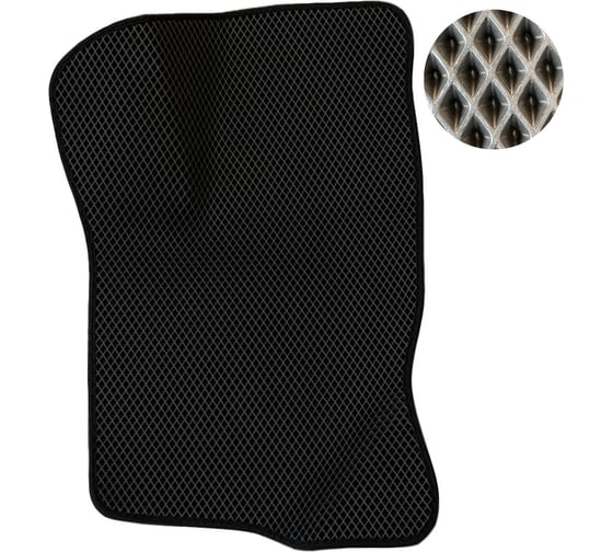 Водительский коврик ЕВА VW FOX купе 3D 2003-2011 черный 2042159252877