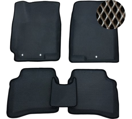 Автоковрики 3D ЕВА RENAULT LOGAN 2 2012-2018 черный 2043311149837