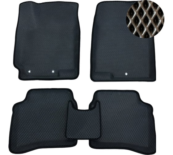 Автоковрики 3D ЕВА TOYOTA AURIS 1 2006-2012 черный 2043311149066 1
