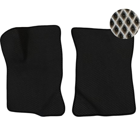 Передние коврики ЕВА RENAULT SYMBOL 1 2002-2008 черный 2043311122779